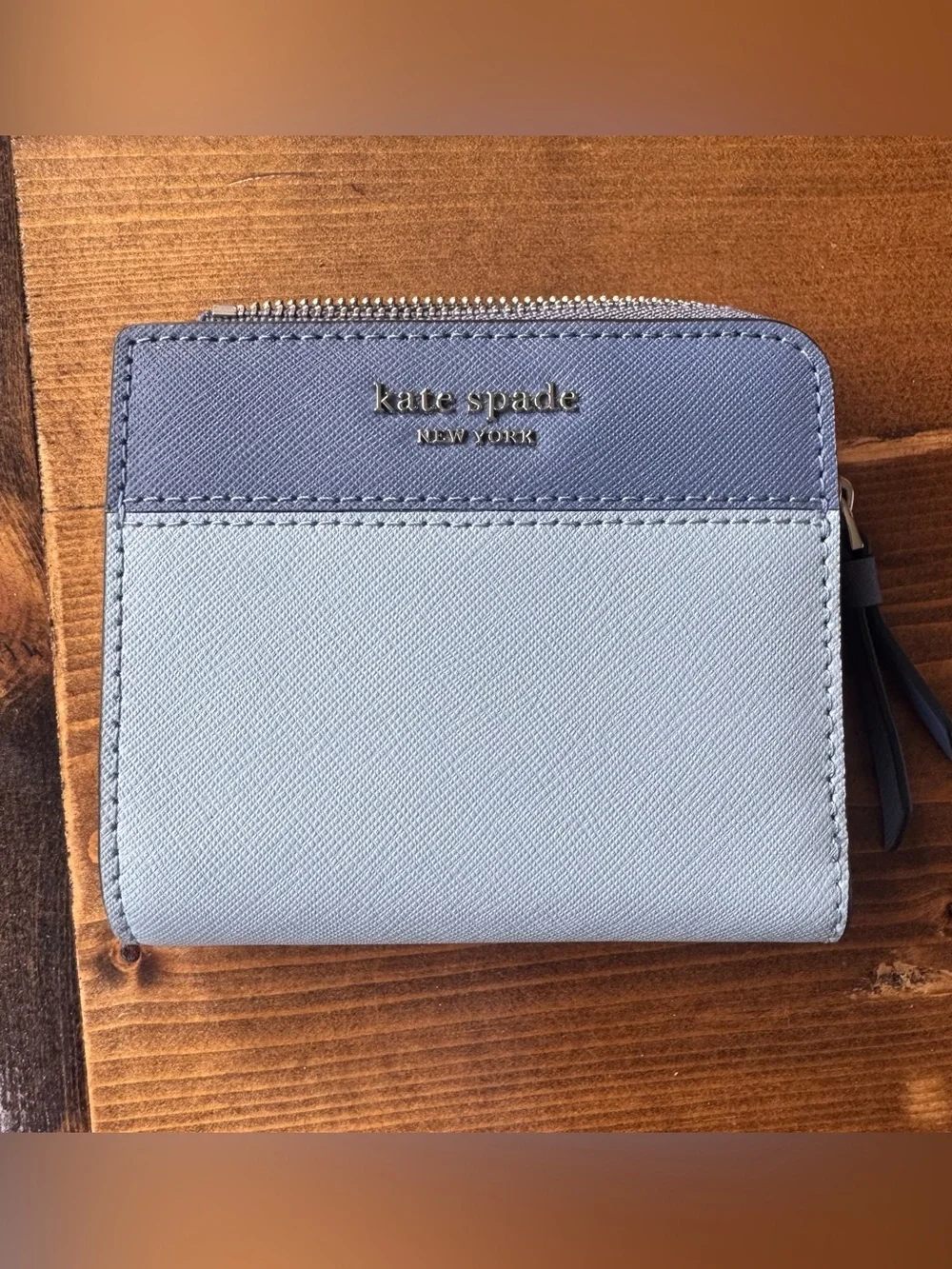 Kate Spade Blue Two Tone Bifold Wallet